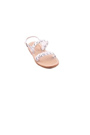 Capri silver sandals for baby Cuccurullo | BABY INTRECCIOARGENTO